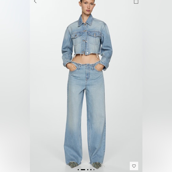 Mango Classic Blue Women's Frayed Jeans - Picture 3 of 11